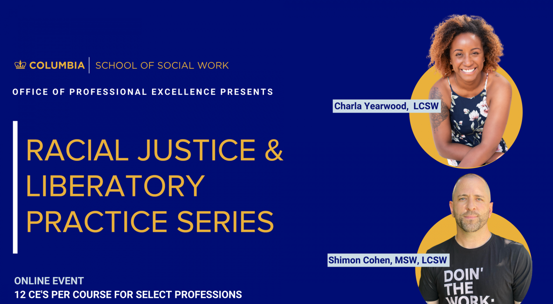 Fall 2023 Racial Justice Courses with Shimon Cohen and Charla Yearwood